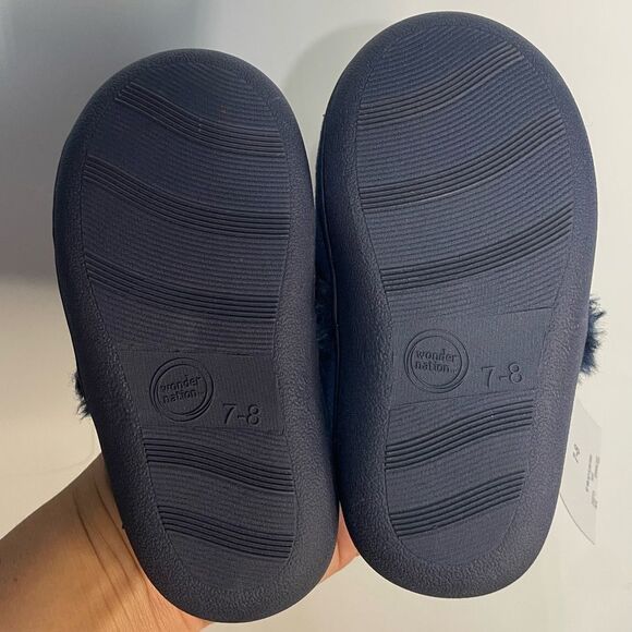 5 for $25🔥Wonder Nation DynoNite Navy Dinosaur Slippers Size 7/8- New - Picture 2 of 4